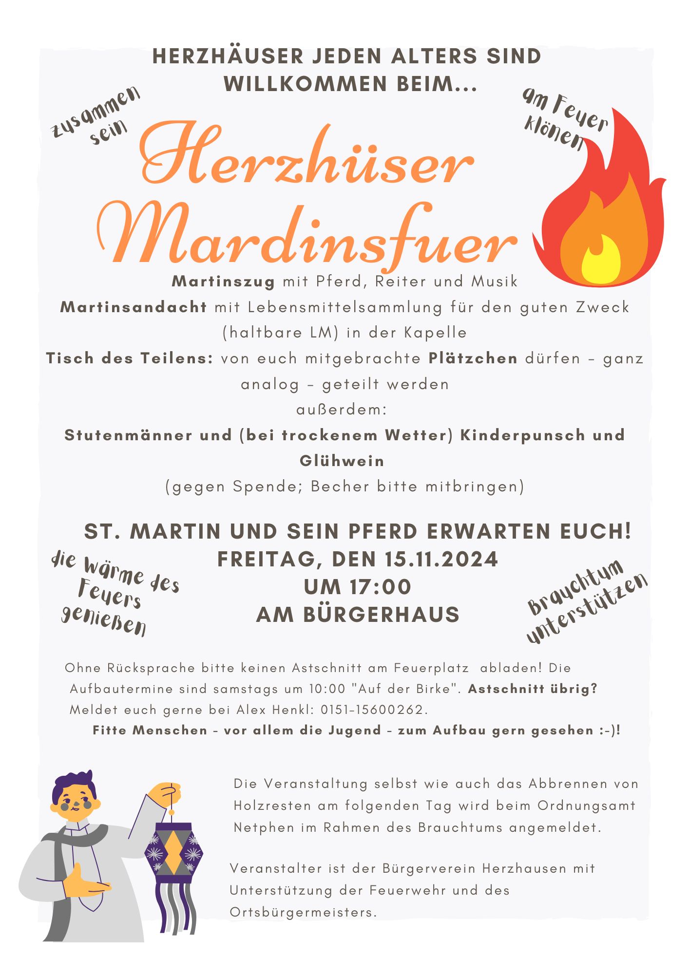 Martinsfeuer Herzhausen 2024